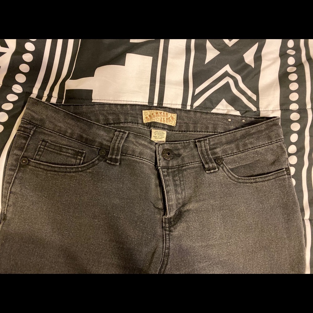 Black denim skinny jeans